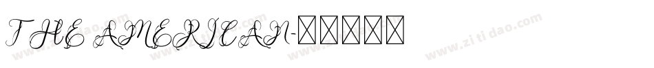 THE AMERICAN字体转换